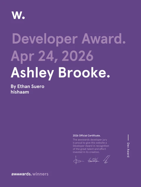 Awwwards Developer Award